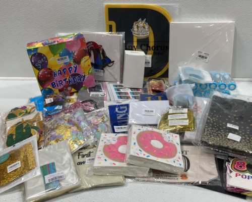 Various Party Supplies: Graduation, Baby Shower, Birthday, Table Covers and Backdrops, Candy Bags, Confetti and more SP14