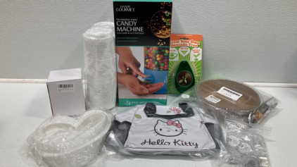 Candy Dispenser, Avocado Tree Starter, ToGo Cup Lids, Cocktail Smoker, Air Fryer Parchment, Hello Kitty Lunch Bag, Light Up Ice Cubes, Silicone Mold SP2