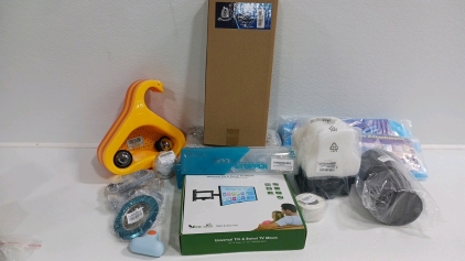 Air Cushion Bath Mat, Tilt And Swivel TV Mount, Dryer Lint Vac Attachment, Door Stoppers, Drain Baskets, Tub Stoppers And More SP7