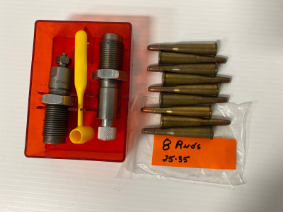 LEE Reloading Dies 25/35 and (8) Rnds 25-35