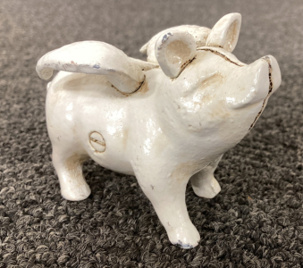 Cast Iron Flying Pig Bank