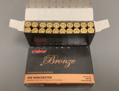 (40) Rounds PMC Bronze 308 Winchester Ammo