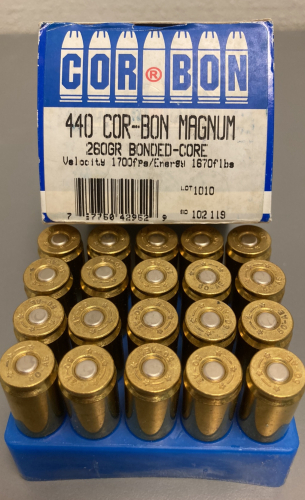 (20) Rounds 440 Cor-Bon Magnum Ammo