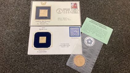 Collectible Stamps And Medallion