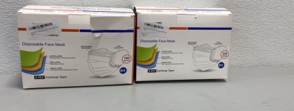 (2) Boxes of 100 Disposable Face Masks SP11