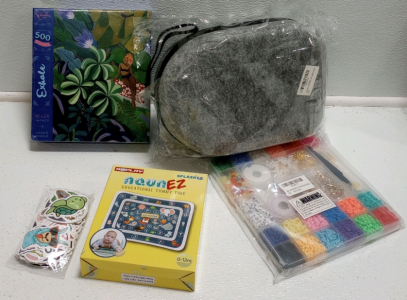 (1) Rick and Morty PlayStation 5Disc Edition Skin (2) Donner Ds-2 Guitar Stands (1) Silicone Pot Holder Set (1) Fuzzy Bath Mat (1) A2Play Education Tummy Baby Mat (1) Full HD Mini Camcorder And more SP11