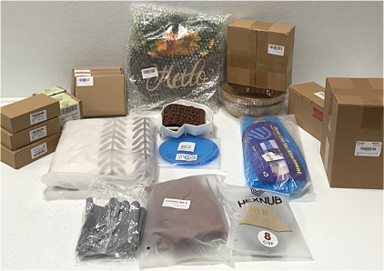 (2) Regular Mouth Canning Lids (3) Bamboo Coffee Lids (3) Air Fryer Liners (1) Dish Washing Gloves (1) Acrylic Cake Disk (1) Candy Molds (1) Insulated Coffee Sleeve (3) Fairy String Lights (1) Coffee Table Cloth (1) Dino g Table Cloth and More Household I
