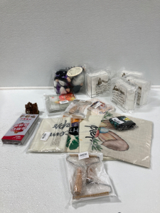 (4) Napkin Holders, Pillow Cases, Decorative Knomes, Lint Rollers and More SP18
