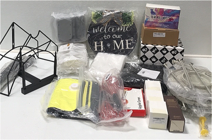 (1) Standing Garden Hose Holder (1) Plant Barrier (1) Patio Heater Cover (1) Fly Traps (2) Soap Molds (1) 3-pcs Whisk Set (1) Microfiber Wash Cloths (3) Canning Lids (1) Tea Pot (1) 2-pcs Mugs and More SP19