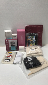 (1) Stainless Steel Utensil Holder (1) Triple-Layered Insulated Sports Bottle (1) Bath Mat (1) Patio Heater Cover (1) 100-pcs Quick Saw Blades (1) Replacement Universal Remote (1) Cheese Cloth and Twine Set and More SP17