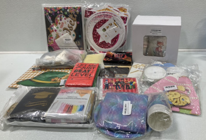 Various Party and Holidy Supplies: Graduation, Octoberfest, Baby Shower, Tea Party, Mermaid, Gamer, Fake Money and more SP15