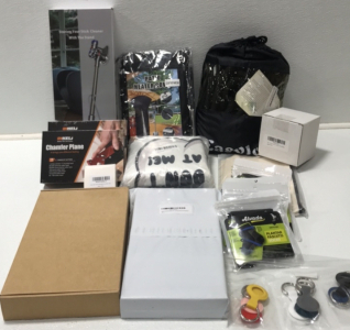 (1) No Kink Garden Hose (1) Patio Heater Cover (2) Chamfer Plane (1) 100-pcs Multi Tool Blades (1) RGB Bonsai Tree Decor (1) &lsquo;LOVE&rsquo; Wall Decor and More SP17