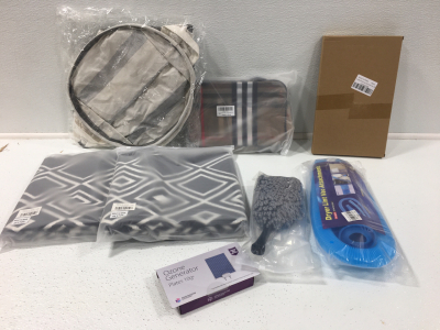 (2) Area Rugs, 3pc Storage Bags, Laundry Basket, Paper Towel Rack, Dryer Link Vac Attachment, Duster, Ozone Generator SP13
