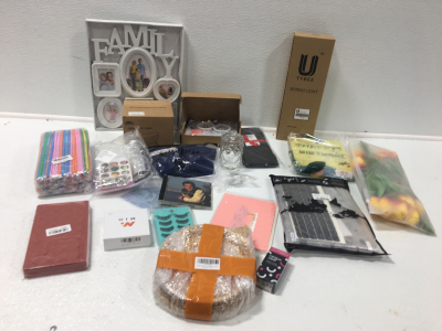 Picture Frame, Fake Flowers, Bonsai Light, Pad Case, Bamboo Bowl Set, Jewely Kit, Pet Bowl, Straws and More SP1