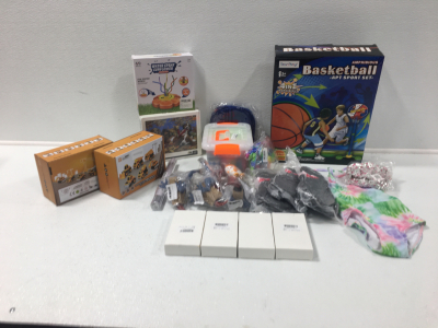 Huge Lot of Kids Toys, Including, Dinosaurs, Trucks, Puzzles, Fidget Toys, Basket Ball Hoop and More SP1