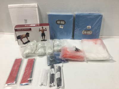 Push Up Board, Booty Bands, Gym Bag, (3) LED Flashlights and More SP1