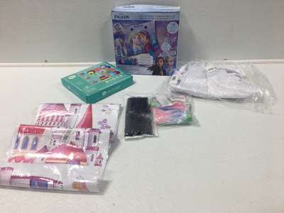 Frozen Gift Set, White Toddler Dress, Toddler Swimsuit, Magic Art Painting Kit, Princess Stickers, Hair Bands SP1