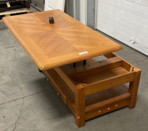 Adjustable Height Wooden Coffee Table