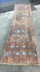 Solid Wood Long Table With Iron Rod Feet