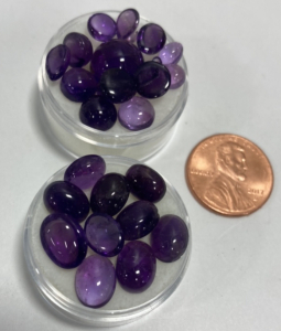 (24) Purple Laced Amethyst Oval/Round/Tear Drop Cut And Polished.