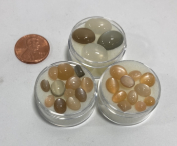 (15) White/Orange/Grey Opal Gemstones
