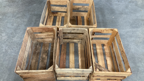 (5) Wood Crates