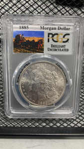 (1) 1885 (BU) Morgan Silver Stagecoach Dollar.