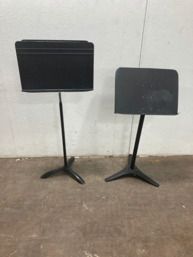 (2) Black Metal Music Stands