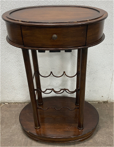 Tall End Table With Wine Rack
