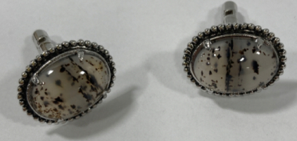 (2) Gemstone Cufflinks