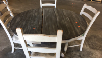 Black&White Dining Table With (4) Chairs