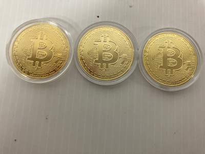 (3) bitcoins