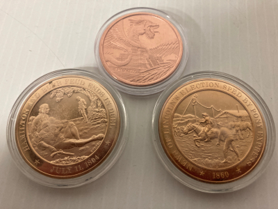 3 collectible coins
