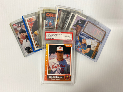 Assorted Sports Carda Includes: Griffey, Farve, Ripken and More