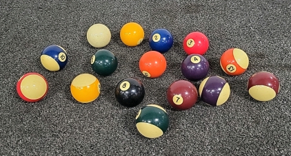 Full Set of 2-1/4" Billiard Balls