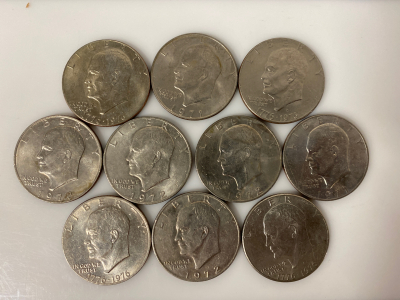 (10) Vintage Eisenhower Dollars