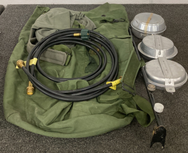 Camping Mess Kits, Military Duffels And Propane Hoses