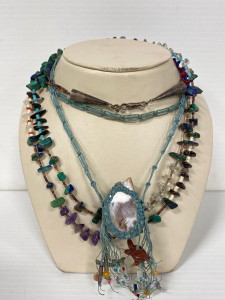 (2) Beautiful Beaded Necklaces