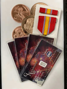 Assorted Silver Bars, Collectible Coins and Medal