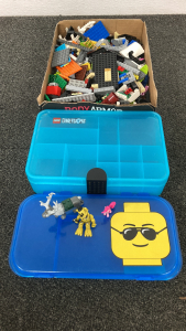 Assorted Legos, Storage Boxes And Toys