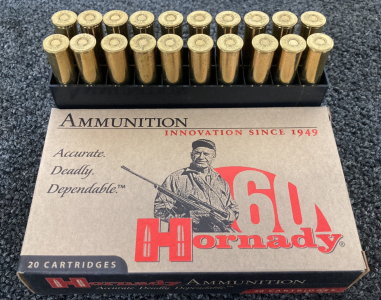 (20) Rounds Hornady 8x56 HUNN Ammo