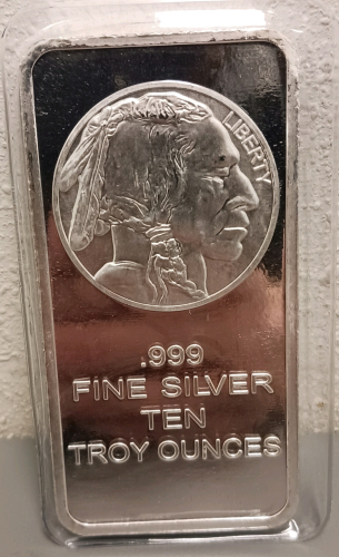 10 Troy Ounce Bar .999 Fine Silver