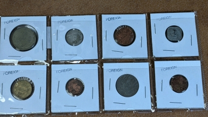 (8) Assorted Foreign Coins