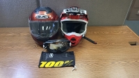 (2) Helmets with (1) Pair Goggles