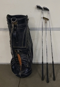 Burton Men's Golf Bag with (2) Irons and (1) Putter