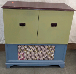 Painted Vintage Wine Cabinet