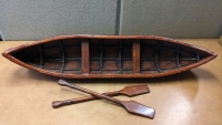 48" Wood Canoe w/Paddles