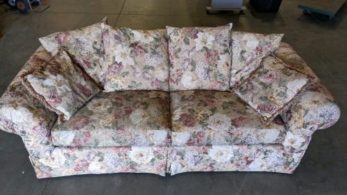 94" Floral Hide-a-bed Sofa