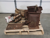 Cast Iron Stove Parts and 2 Ton Pulley System