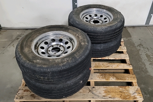 (4) Ranger ST20575R14 Tires on Silver Wheels